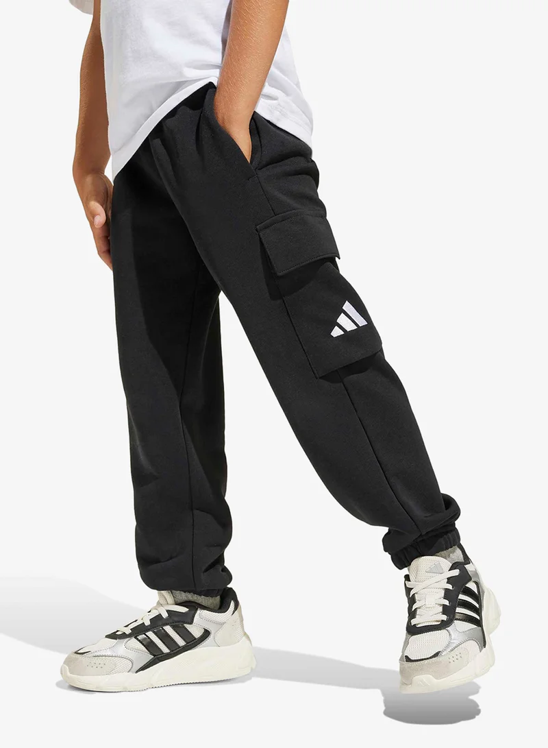 Adidas BLACK/WHITE Kids Essential Logo Sweatpants  | Best Price UAE