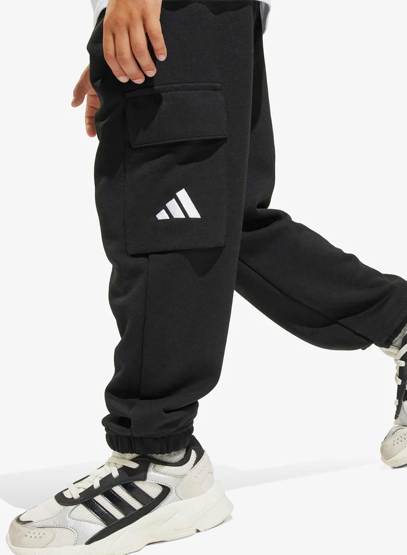Adidas BLACK/WHITE Kids Essential Logo Sweatpants  | Best Price UAE