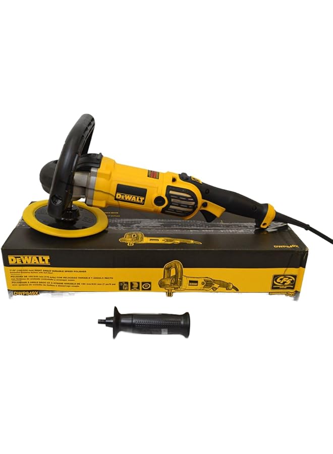 DEWALT 1250W 180Mm Variable Speed Polisher Car Polisher Heavy Duty Machine For All Types Of Polishing Yellow Black Dwp849X B53 Year Warrnty - Image 3