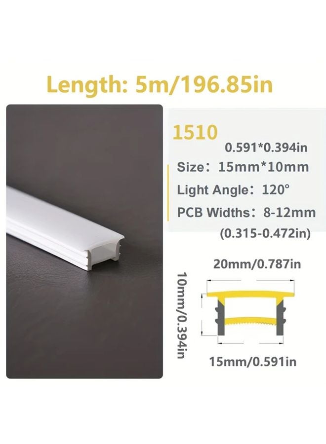 5M 16 4FT Silicone LED Channel System Neon Tube For 8 10mm DIY Rope Light Strip - Image 4