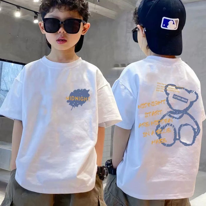 Boys' T-Shirt Short-Sleeved Pure Cotton 2026 Style Trendy And Handsome Children'S Streetwear Summer Clothing - Image 1