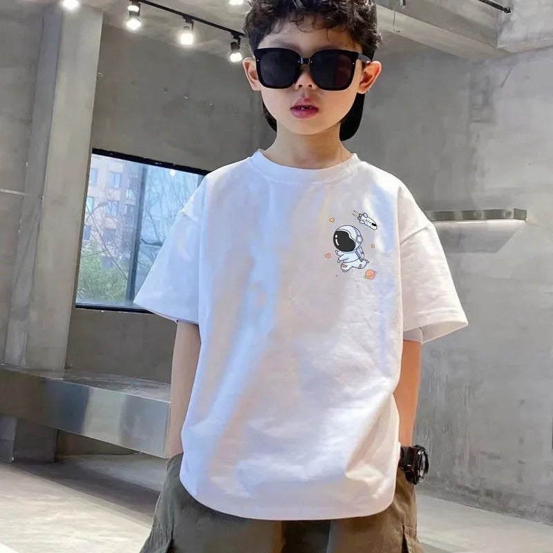 Boys' T-Shirt Short-Sleeved Pure Cotton 2026 Style Trendy And Handsome Children'S Streetwear Summer Clothing - Image 4