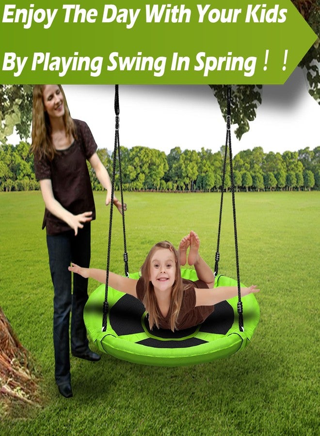 Hisecome 40" Saucer Tree Swing for Kids - 500Lb Weight Capacity, Waterproof Platform Swing Seat with Adjustable Ropes for Kids Playground Outdoor Activity Backyard Fun - Image 4