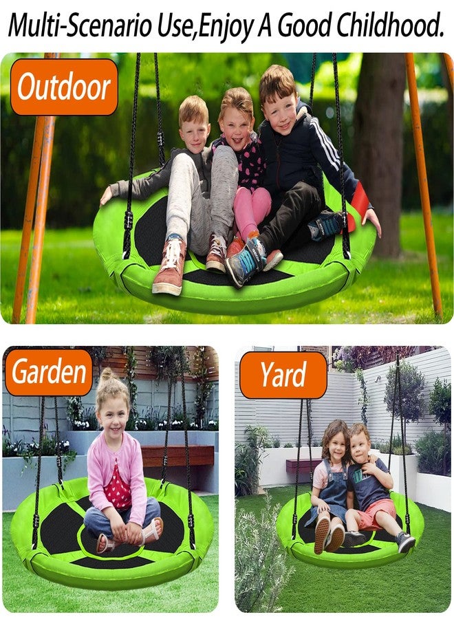 Hisecome 40" Saucer Tree Swing for Kids - 500Lb Weight Capacity, Waterproof Platform Swing Seat with Adjustable Ropes for Kids Playground Outdoor Activity Backyard Fun - Image 5