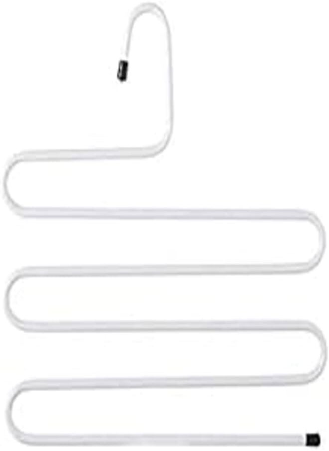U-HOOME Multi-functional clothes rack wardrobe, save clothes rack space, clothes hanger hanging jeans, scarf, family economy storage white 
