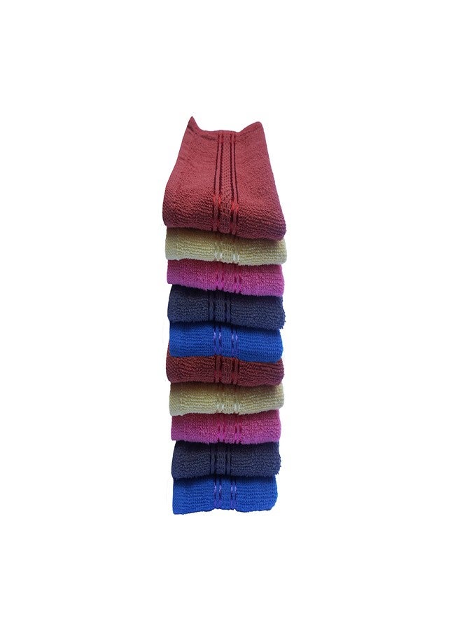 Space Fly مناشف وجه Space Fly 500 GSM Fresh Loom مناسبة للسفر للرجال، مناشف وجه للأطفال حديثي الولادة، مناديل صغيرة لمجموعة مناشف الوجه مكونة من 10 قطع (10x10 بوصة) - Image 1