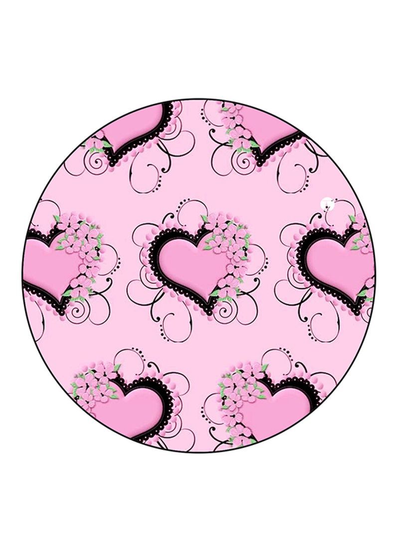 Hearts Printed Mouse Pad  Multicolour