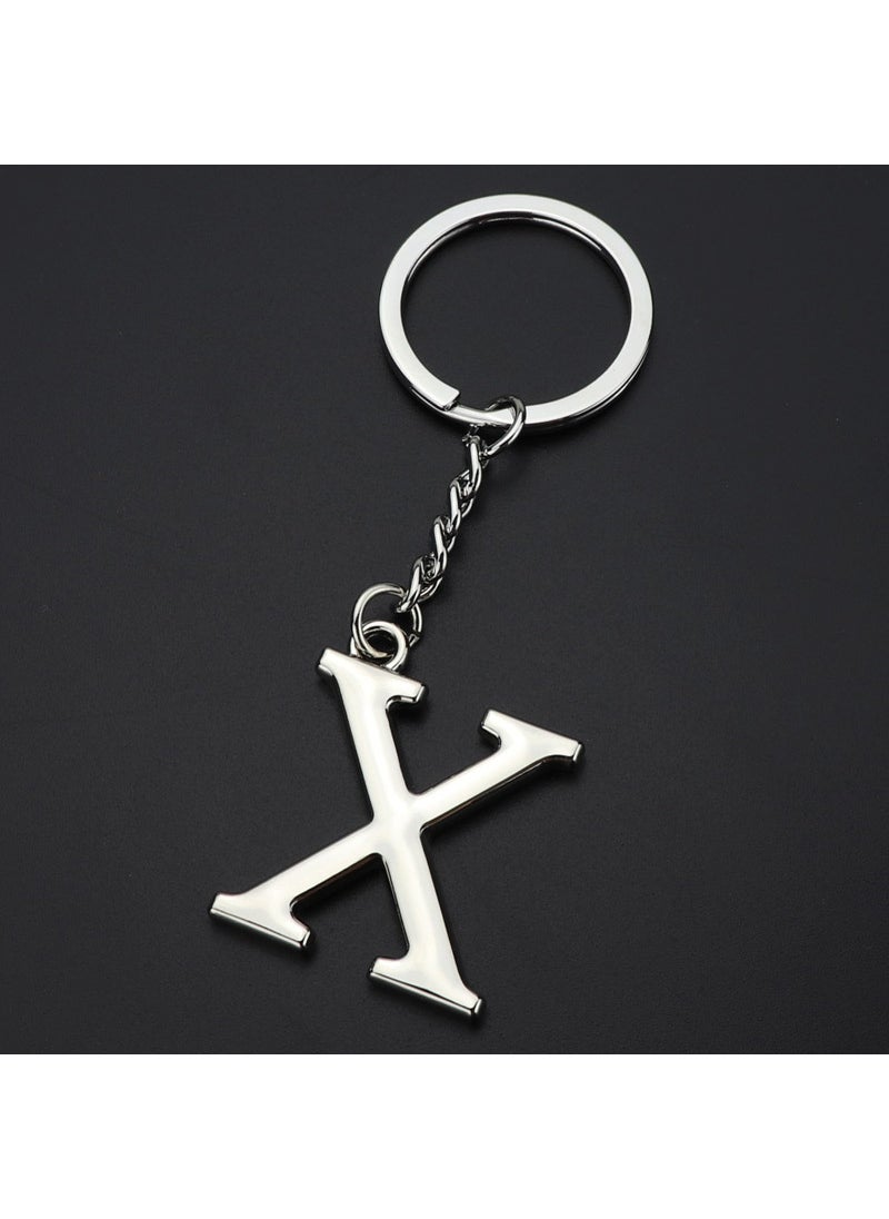 Generic - English letter keychain bag pendant 26 uppercase and lowercase letters and numbers keychain European and American small gift customizationX X - Image 1