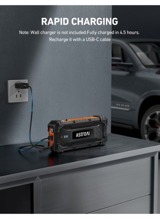 AstroAI S8 Ultra 4000A 88.8Wh  Car Jumper Starter Batteries Portable Car Jump Starter for Up to 10.0L Gas & 8.0L Diesel Engines Portable 12V Jump Box with USB Quick Charge and DC/Type C Port from USA for Gifts - view 5