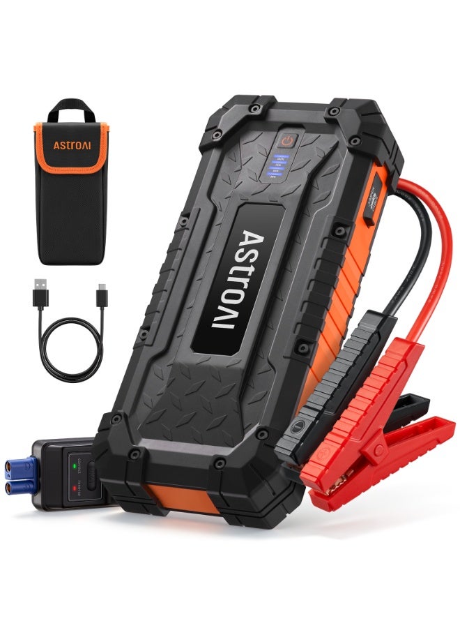 AstroAI S8 Ultra 4000A 88.8Wh Car Jumper Starter Batteries Portable Car Jump Starter for Up to 10.0L Gas & 8.0L Diesel Engines Portable 12V Jump Box with USB Quick Charge and DC/Type C Port from USA for Gifts
