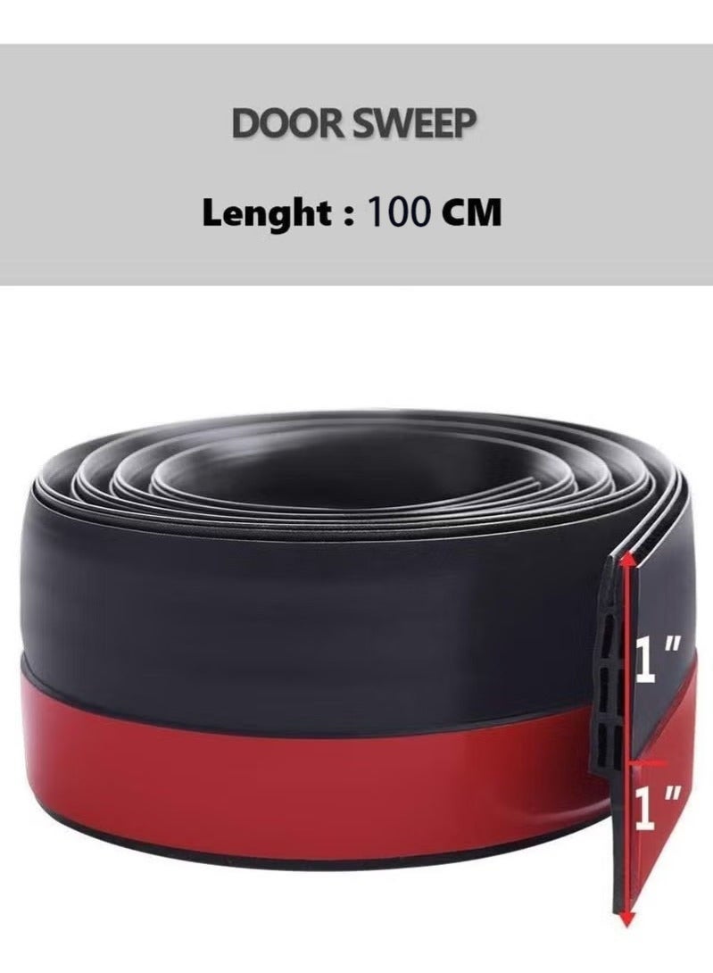 Door Bottom Protective Seal Strip Insulating Wind, Dust, Noise, Weather Factors, and Heat Blocking, 100cm Length Seal Strip Suitable for Doors Inside and Outside - Image 3