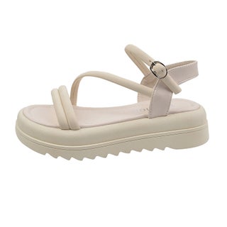 Womens thick-soled sandals 2024 Summer new Korean style fairy style buckle platform heel Roman sandals wholesale Creamy-white - pzsku/ZF29E612A184667B97173Z/45/1746228139/108b0240-5ab1-42b6-bcfb-ff8c9a9d8994