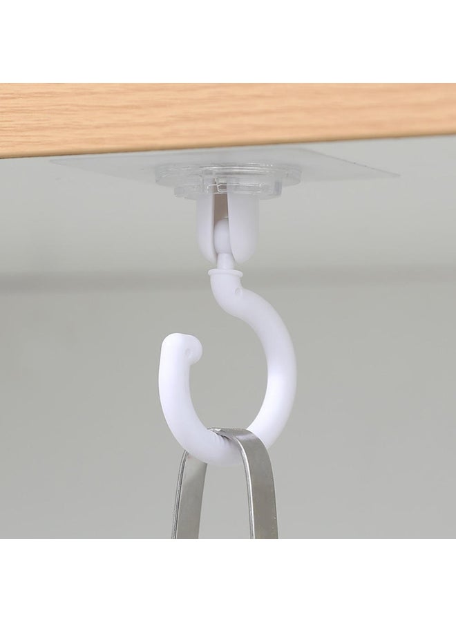 1PCS Ceiling Rotary Hook Strong Hook Household Multifunction Adhesive Hook Kitchen Bathroom Wall Key Hanging Door Back Coat Hook 