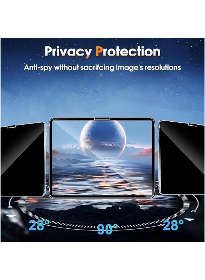 【1 Pack】 Privacy Screen Protector Compatible with iPad Air 13-inch (M2) 2024, Anti-Spy Tempered Glass, 9H Hardness Anti-Scratch - Image 2
