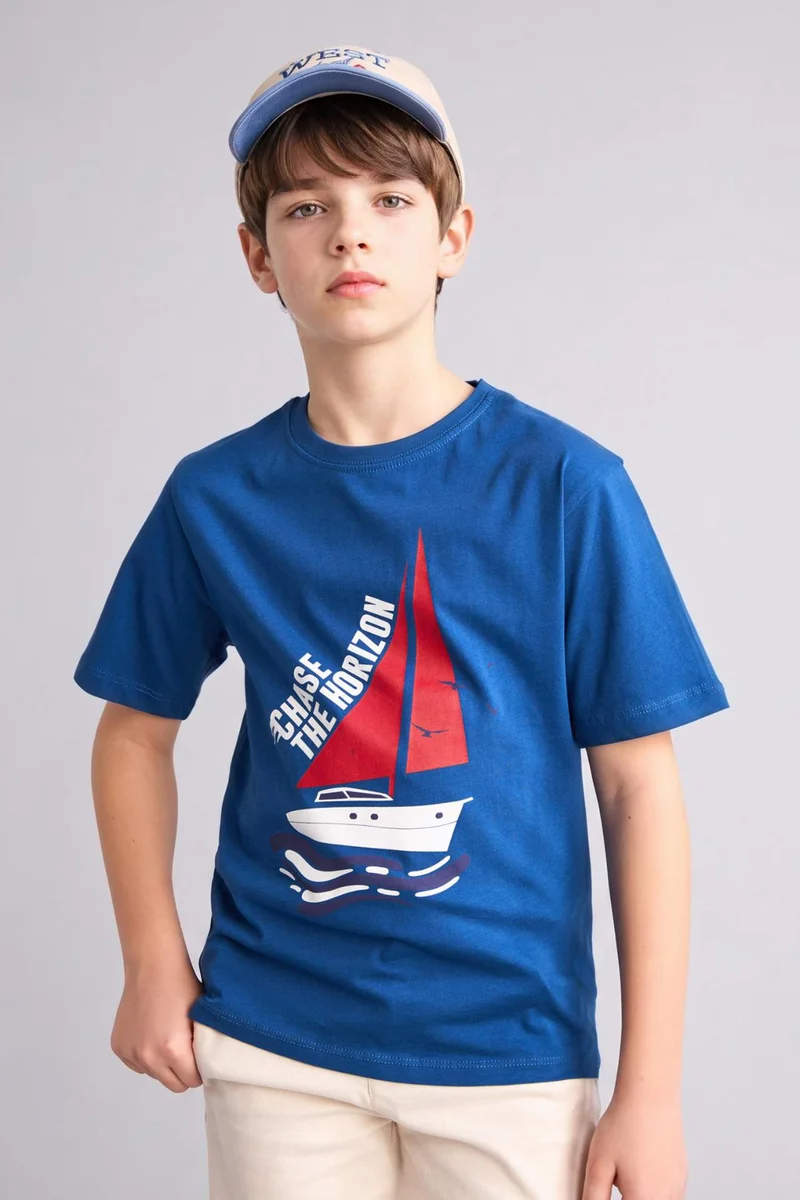ديفاكتو Boy New Regular Fit Printed T-Shirt