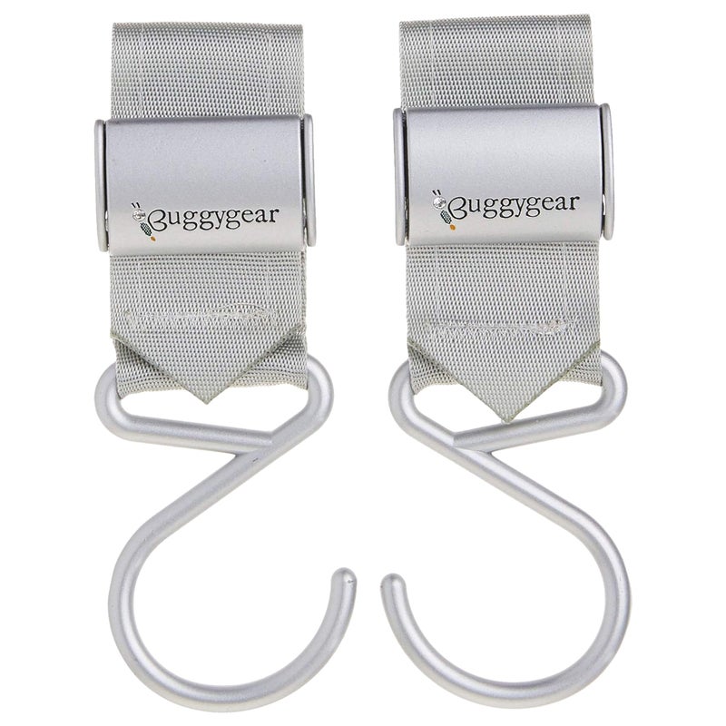 BUGGYGEAR Boutique Stroller Hooks, Platinum, 2 Count - Image 1