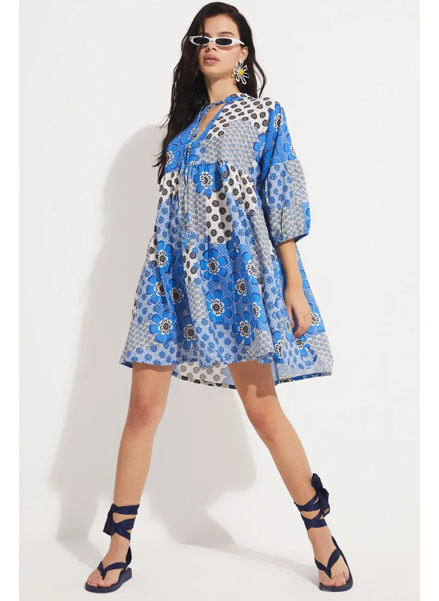 جون Women's Floral Patterned Skater Dress