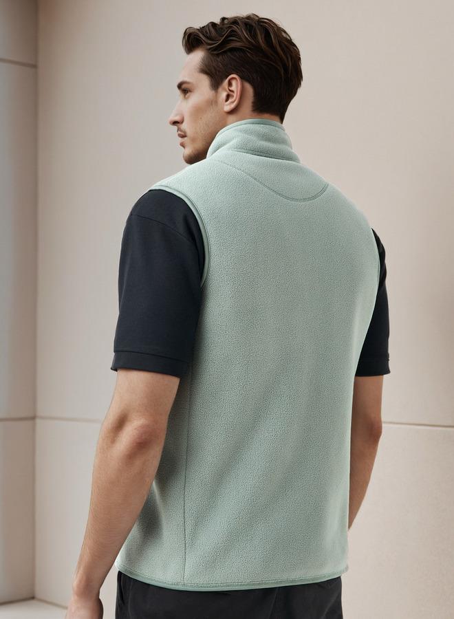 سبلاش فيڤ جاكيت رجالي برقبة عالية بدون أكمام بقصة عادية - Image 3