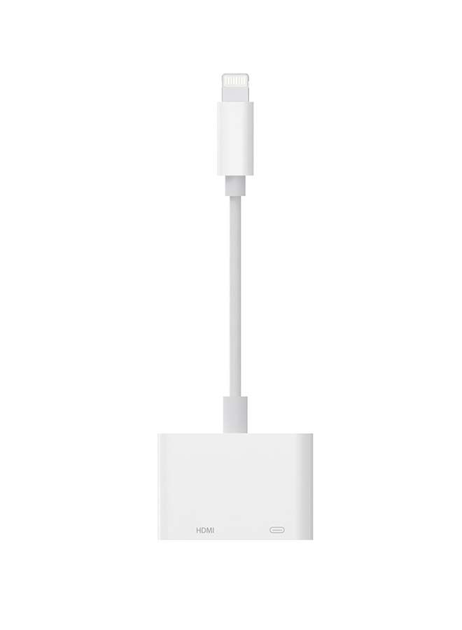 Lightning To HDMI Digital AV Adapter White