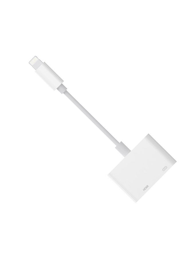 Lightning To HDMI Digital AV Adapter White