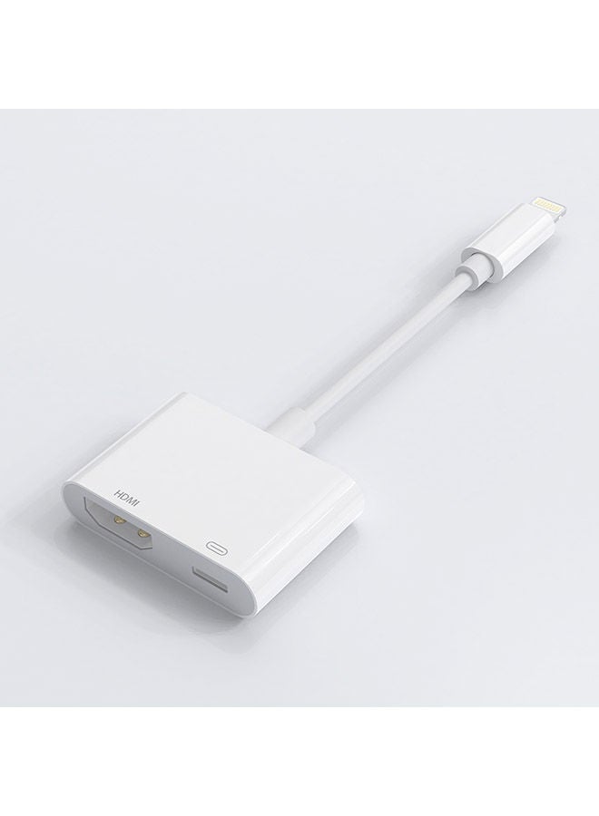 Lightning To HDMI Digital AV Adapter White