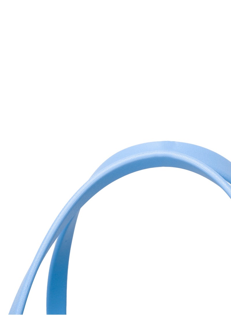 حقيبة شاطئ من مطاط EVA مع 5 زينة صيفية | مقاومة للماء، متينة وسهلة التنظيف | حقيبة شاطئ صيفية واسعة للنساء والعائلة | (أزرق سماوي - مقاس متوسط) - Image 4