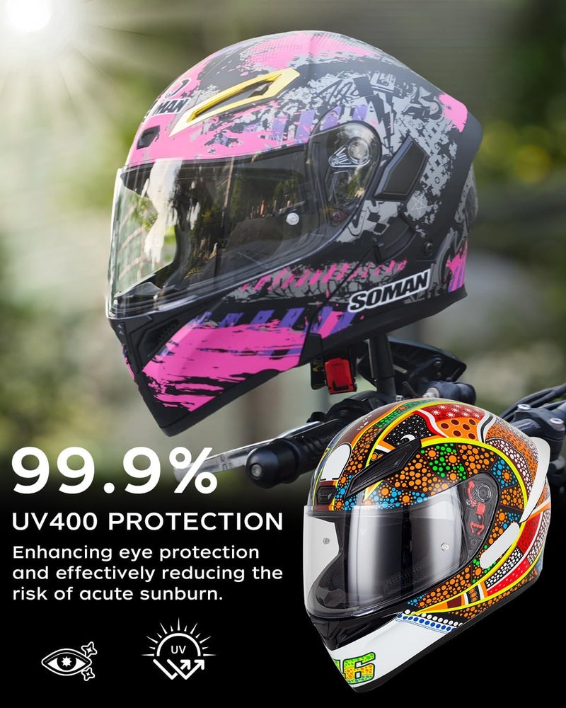 SOMAN K1 Helmet Visor Replacements, K1S Tinted Helmet Visor Compatible with K1 K1S K3SV K5 K5S UV Protection (Transparent) - Image 4