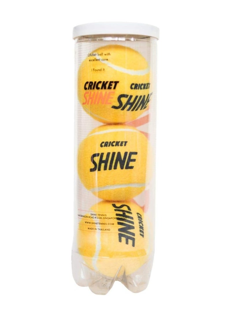 Shine Professional Shine Cricket Tennis Ball 3 Pieces  - Image 1