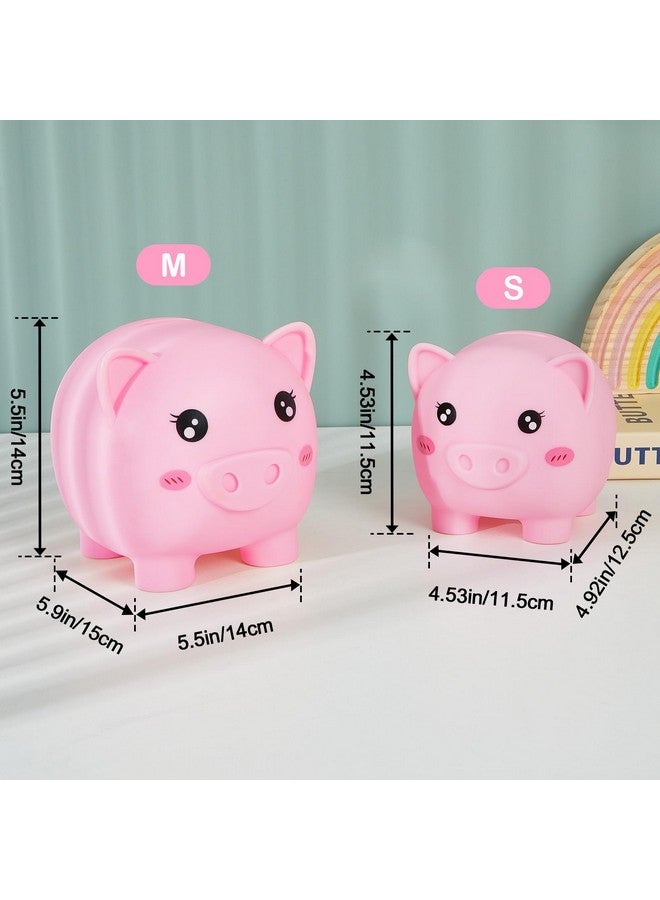 Play Tailor Piggy Bank for Girls Large Unicorn Piggy Banks with Necklace Bracelet DIY Stickers Cute Coin Piggybank Unbreakable for Toddler Kids Christmas Birthday Gifts, Pink with Rainbow Dress, M - Image 3