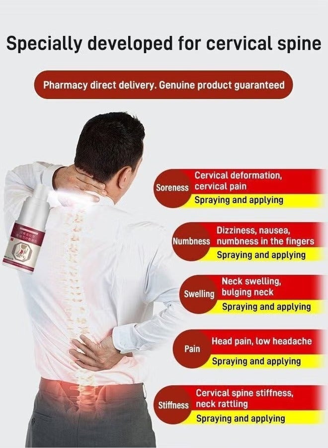 Cold Compress Spray for Cervical Spine Pain Relief Spray for Cervical Spine 30ml (5 packs) - Image 3