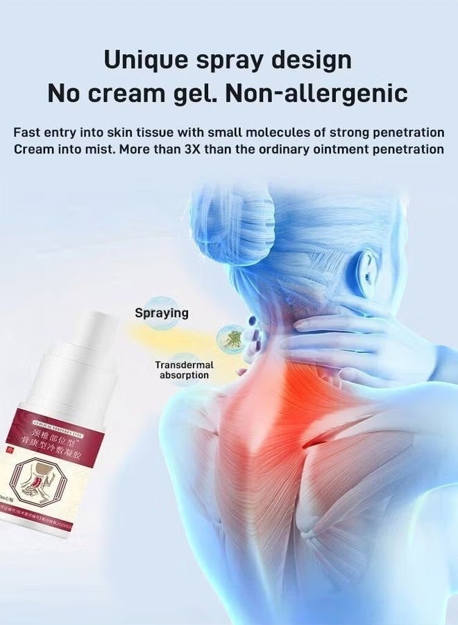 Cold Compress Spray for Cervical Spine Pain Relief Spray for Cervical Spine 30ml (5 packs) - Image 2