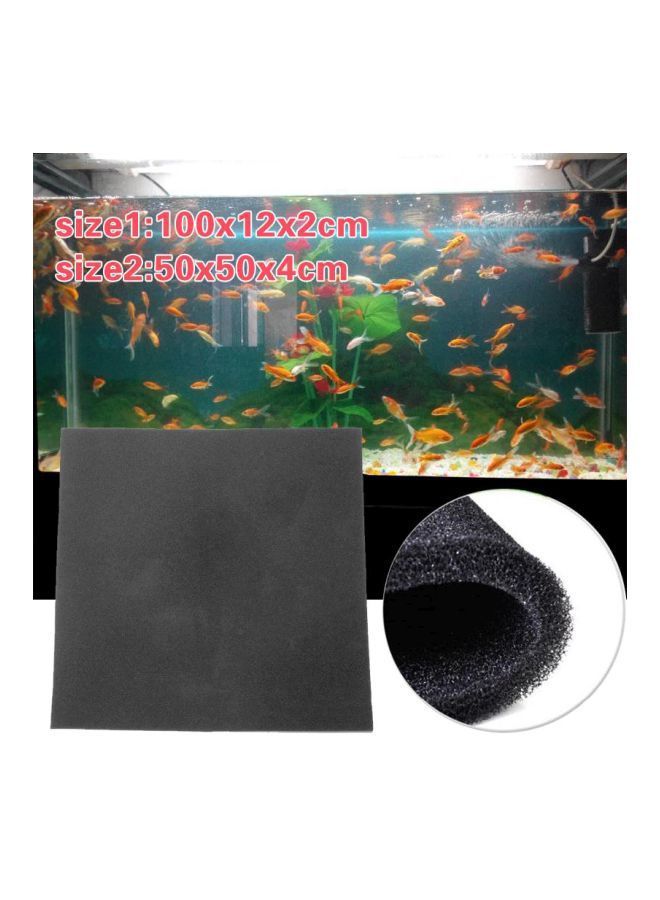 NIBEMINENT Aquarium Biochemical Filter Sponge Black 50x50x2cm - Image 4