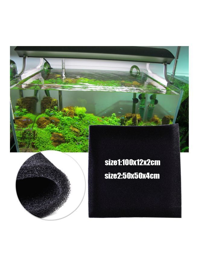 NIBEMINENT Aquarium Biochemical Filter Sponge Black 50x50x2cm - Image 2