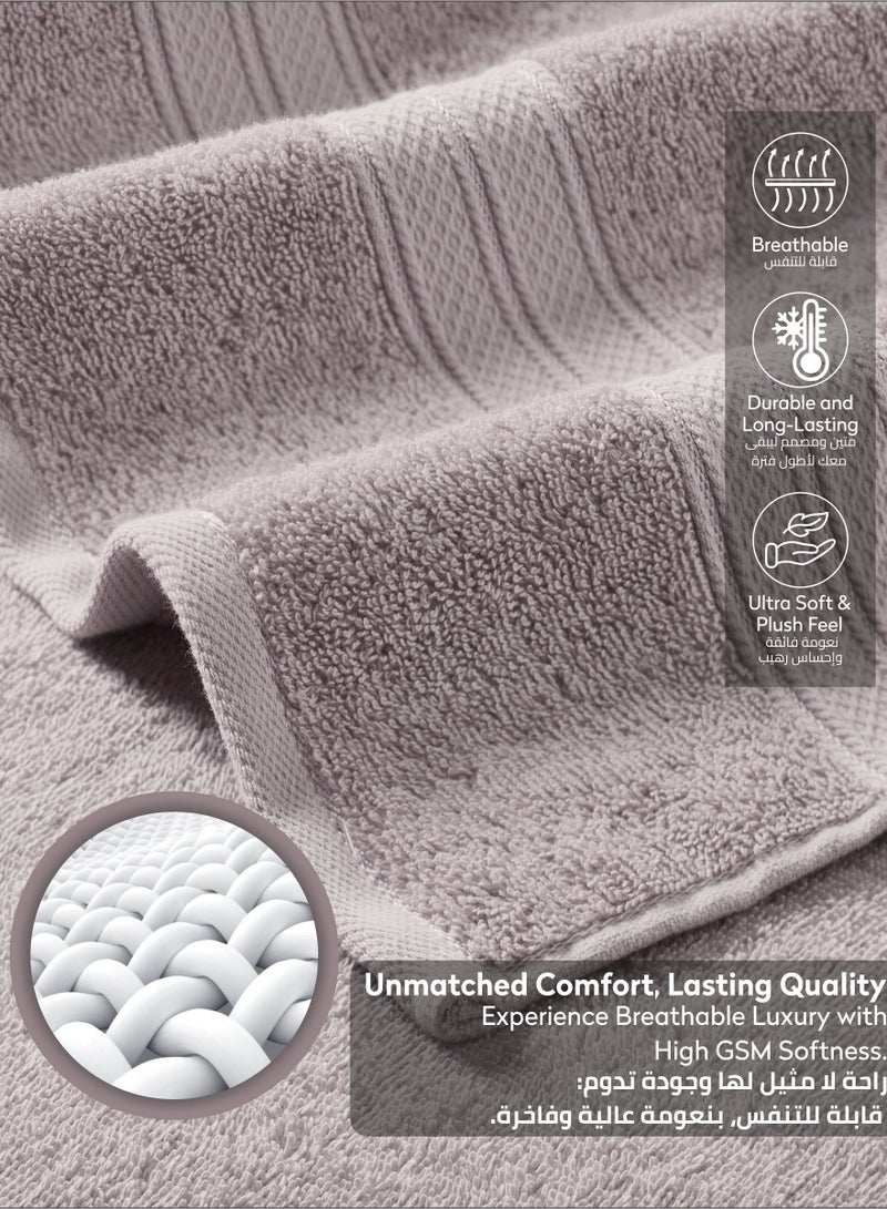 Donetella Premium 100 % Combed Cotton 1-Pcs Bath Sheet (85 X 172 CM) 600 GSM Large Towel, Highly Absorbent, Quick Dry,Best Towel for Bathroom, Spa And Hotel,Violet Ice  - Image 5