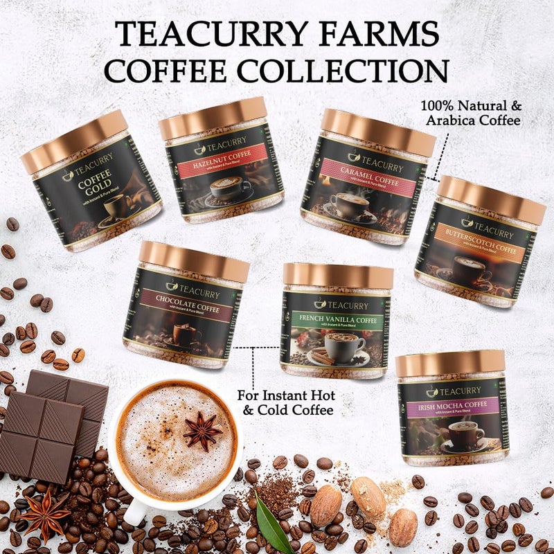 Teacurry French Vanilla Instant Coffee Powder (50g, 50 Cups) - Freeze Dried Arabica Coffee, Hot & Cold Brew - Image 4