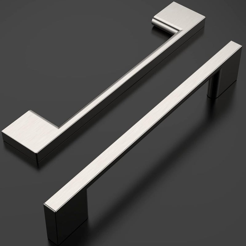 Amerdeco 10 Pack Brushed Satin Nickel Cabinet Pulls - 5 Inch(128MM) Hole Centers Kitchen Handles for Cabinets and Cupboards - ZH0060 - Image 3