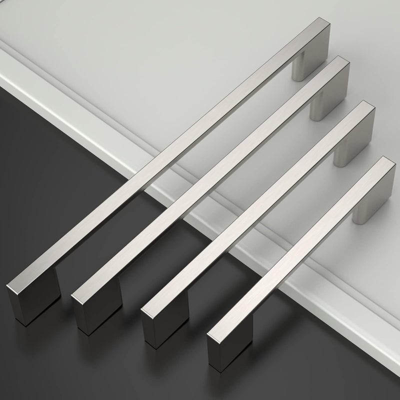 Amerdeco 10 Pack Brushed Satin Nickel Cabinet Pulls - 5 Inch(128MM) Hole Centers Kitchen Handles for Cabinets and Cupboards - ZH0060 - Image 2