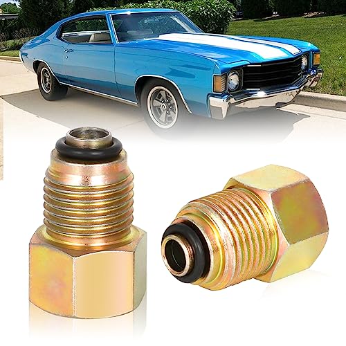 WIKIBB LS Swap Parts Power Steering Line Adapter Fitting Carbon Steel LS Pump To 3/8” Flare Older Style Line M16-1.5 to 5/8-18 Suitable for Camaro GTO Silverado LS1 LSX LS3 Replacement 605SOL - Image 1