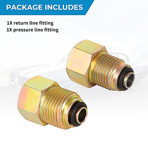 WIKIBB LS Swap Parts Power Steering Line Adapter Fitting Carbon Steel LS Pump To 3/8” Flare Older Style Line M16-1.5 to 5/8-18 Suitable for Camaro GTO Silverado LS1 LSX LS3 Replacement 605SOL - Image 4