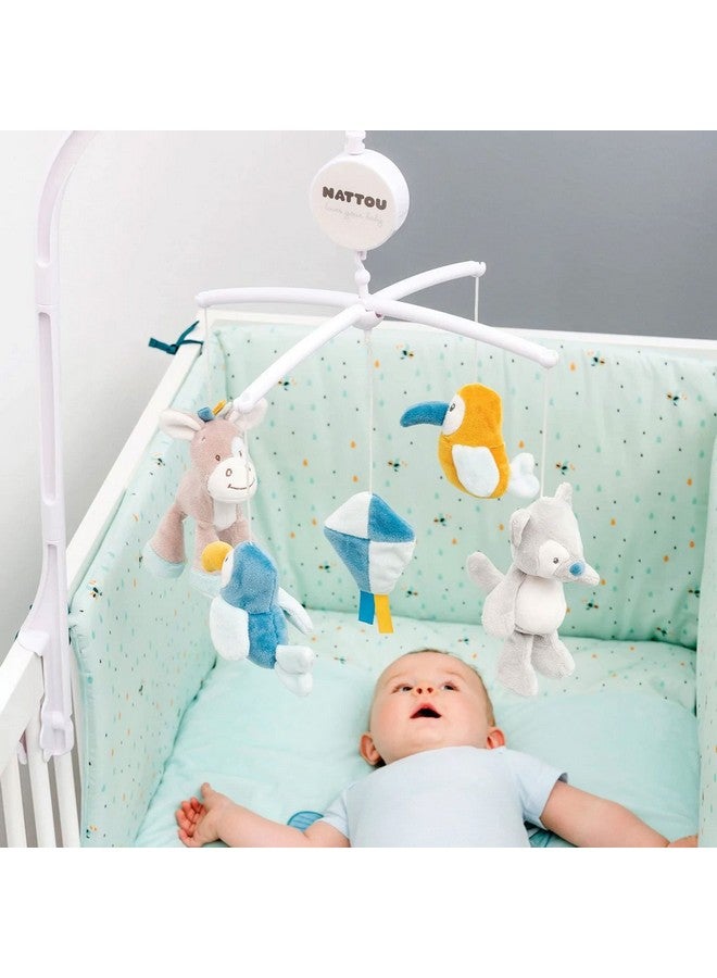 Nattou Mobile with Music Box Tim and Tiloo, Gentle Lullaby La-Le-Lu, 37 X 31 X 9 cm, Blue/Yellow/Gray - Image 5