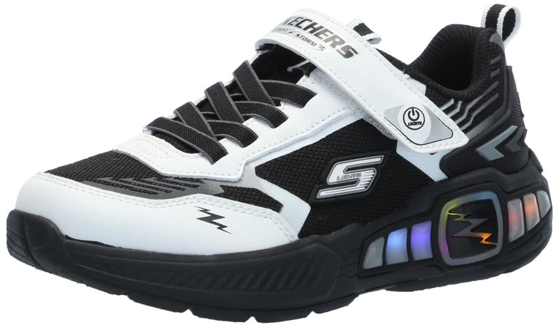 Skechers Boys' Light Storm 3, White/Black, 1.5 Little Kid - Image 3