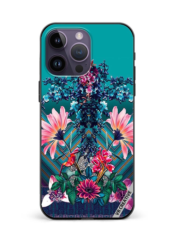 VR CREATIVE Protective Case Cover For Apple iPhone 16 Pro Flower Design Multicolour - Image 1
