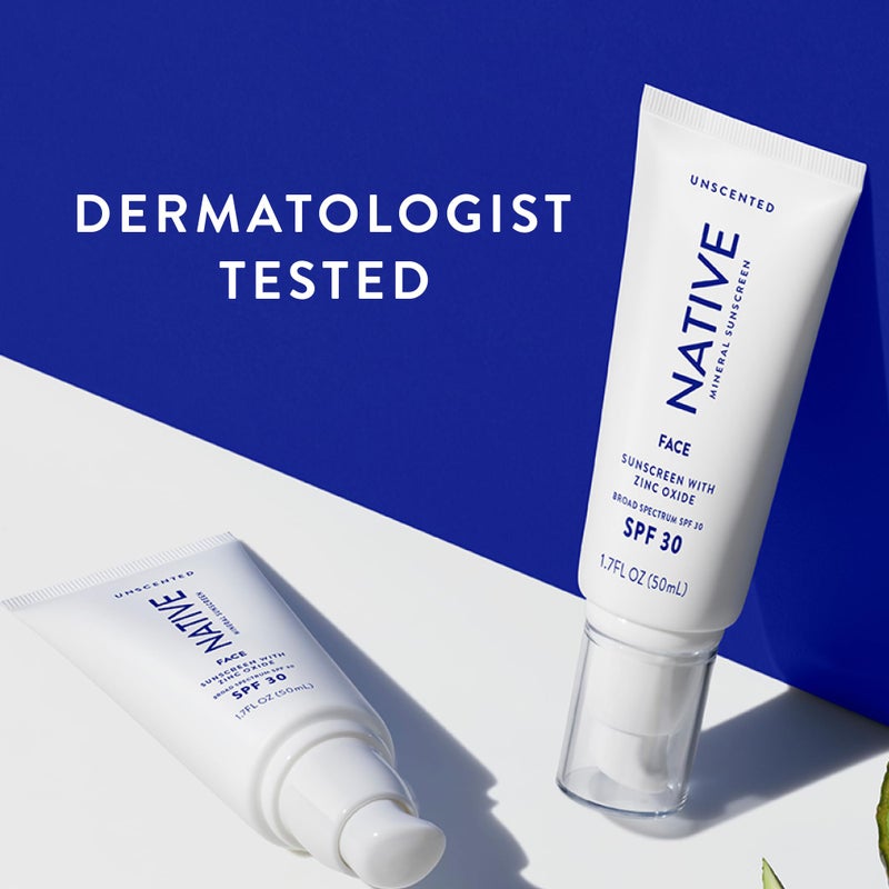 Native Sunscreen SPF 30, Zinc Oxide Dermatologist Tested Suitable for Sensitive Skin & Hawaii Compliant, 5 Ounces | Unscented Sun Protection Lotion, Lightweight & Smooth - Image 3