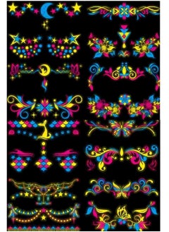 Eid Mubarak 8 pcs Luminous Face Tattoo Stickers Body Glow in the Dark Fluorescent Face Rhinestone Tattoo Temporary Tattoo Sparkly UV Neon Mask Tattoo Rave Festival Accessory Party - pzsku/ZF29F481DD7A184F3D841Z/45/1741056197/3dcea15b-5a7d-4585-978f-74964f62b528