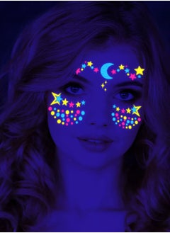 Eid Mubarak 8 pcs Luminous Face Tattoo Stickers Body Glow in the Dark Fluorescent Face Rhinestone Tattoo Temporary Tattoo Sparkly UV Neon Mask Tattoo Rave Festival Accessory Party - pzsku/ZF29F481DD7A184F3D841Z/45/_/1737218134/5254142c-9e4b-4893-b626-2ce44da1e879