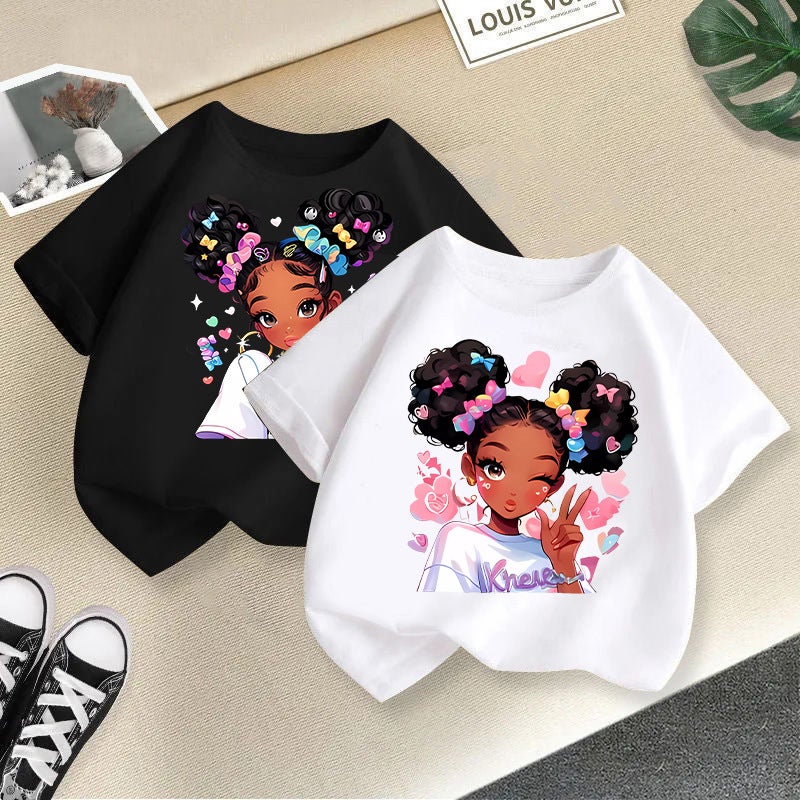 2026 New Style Girls' Short-Sleeved Girls' T-Shirt Children'S Tops Baby Casual Printed Summer Children'S Clothing - Image 3