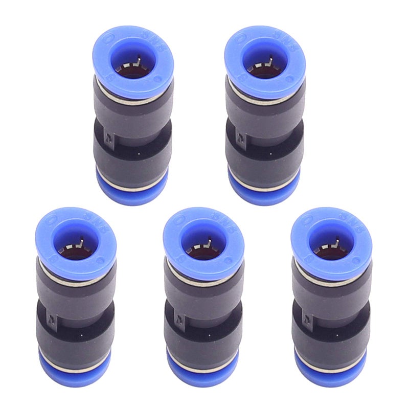 DEVMO 5PCS 4mm To 4mm Tube Air Pneumatic Push In Straight Gas Fittings Plastic Quick Connectors Fitting