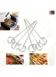 RACO RACO 10 Pcs Stainless Steel Barbecue Stick Air Fryers Air fryer BBQ Skewers Standing Kebab Skewers  - Image 4