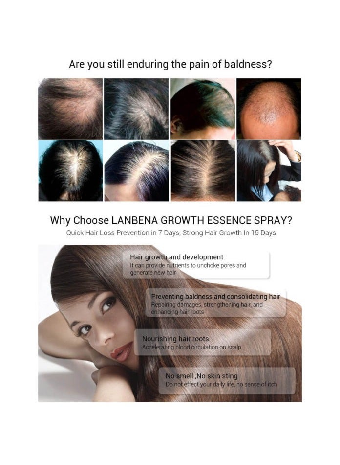LANBENA Hair Growth Essential Spray 20ML 2 Pack - Image 4