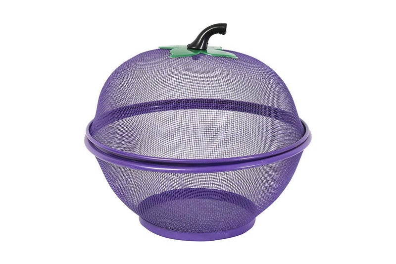 Saaikee Fruit Basket with Lid | Net Basket for Fruits & Vegetables | Fruits Basket with net Cover | Mesh Basket | Apple Shape Vegetables Fruit Basket for Kitchen (Blue) - Image 3